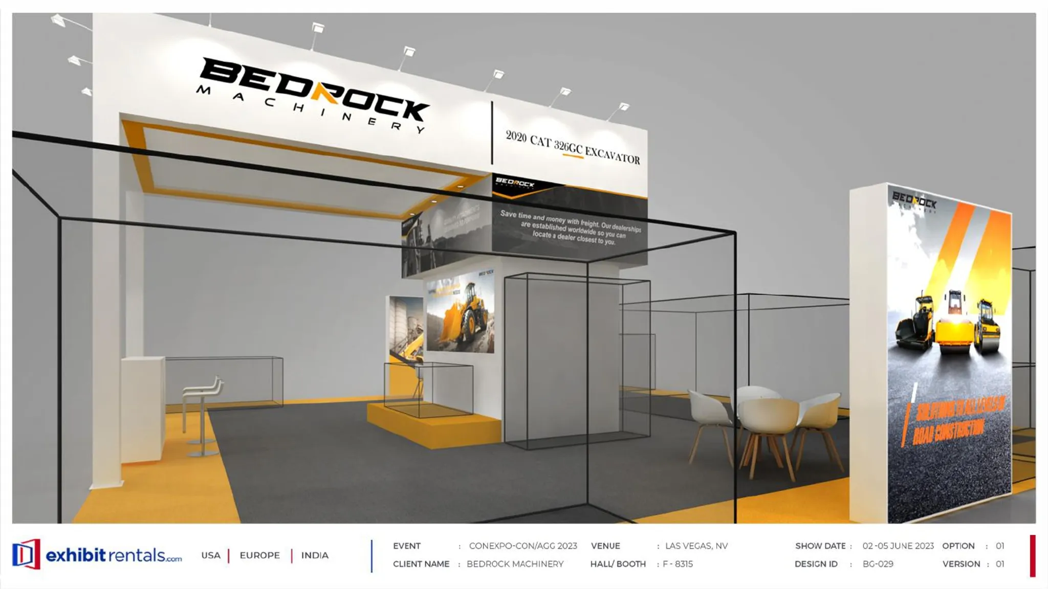 40x40 Island booth design by Exhibit-Rentals